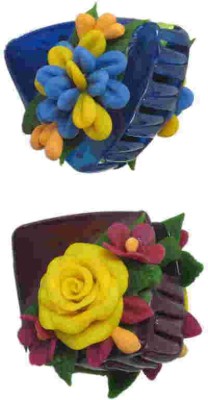 

Advanc Hotline Porcelain clay work fancy hair clutcher (Combo of 2) Hair Clip(Multicolor)