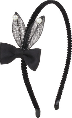 

Fayon Funky Fashion Black Bunny Pearl Headband Hair Band(Black)