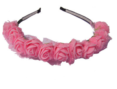 

FNB Metal Garland Light Pink Floral Hairband Hair Band(Pink)