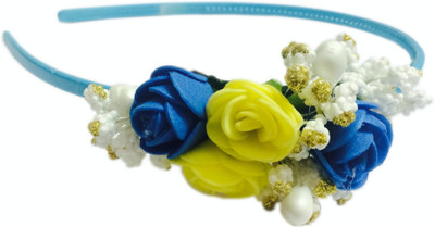 

Loops n knots B & y Floral Hairband Hair Band(Blue, Yellow)