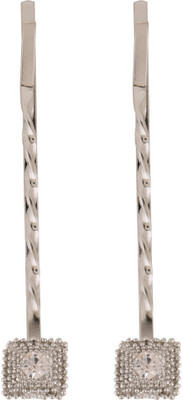 

Jazz Jewellery Toned Stone Hair Pin(Silver)