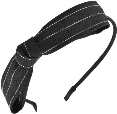 

Sarah Stripped Bow Hair Band(Black)