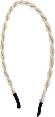 

The Ethnic Wears Girly collection Hair Band(White, Yellow)