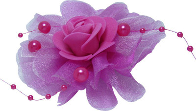 

Jewelz Hair Clip With Mauve Flower And Purple Beads Hair Clip(Multicolor)