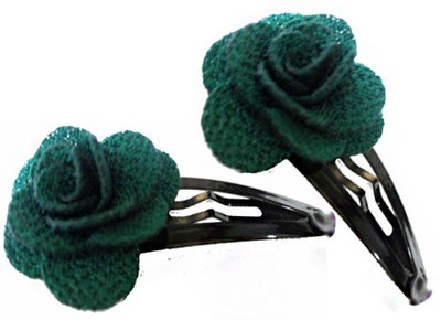 

OPC Beautiful Floral Hair Accessory - Pack of 2 Tic Tac Clip(Green)