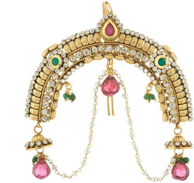 

Satyam Jewellery Nx Brooch Hair Pin(Pink, Green)