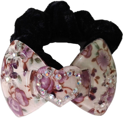 

Shreya Collection Fashionable Purple Colour Bow Style Ponytail Hair Accessories (Elastic) Rubber Band(Purple)