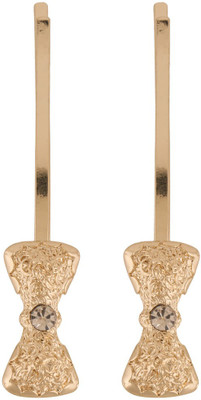 Jazz Jewellery Toned Stone Hair Pin(Gold)