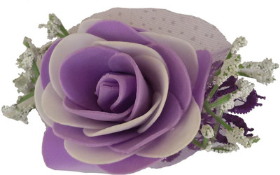

Viva Fashions Flower Bunch Hair Clip(Purple, White)