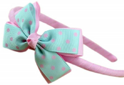 

Angel Closet Pink and Aqua Blue Bow Design Hair Band(Multicolor)