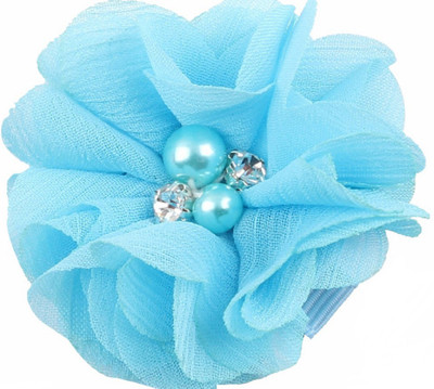 Angel Closet Chiffon with Pearls Hair Clip(Blue)