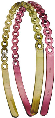 

Maayra Fantastic Designer Hair Band(Green, Pink)