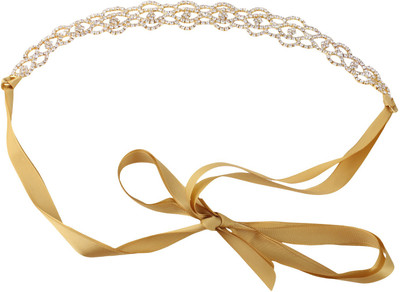

Pink Rose Princess Charm Head Band(Gold)