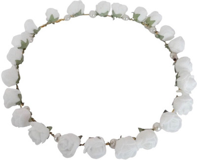 

Vogue New Arrival Flower Tiara Crown Hair Accessories Head Band(White)
