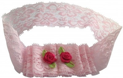

NeedyBee NewBorn in soft Lace with Rose Head Band(Pink)