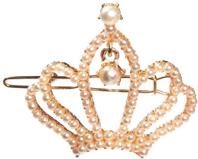 

Crunchy Fashion Contemporary Crown Hair Clip(Gold)