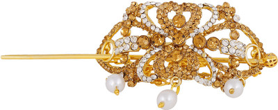 

Pink Rose Princess Charm Hair Pin(White, Gold)