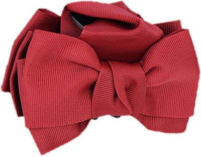 

Young & Forever Claret Red Bow Hair Claw(Red)