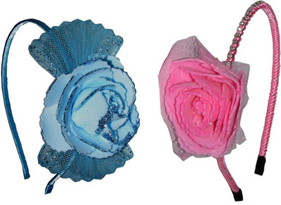 

GD Floral Hairbands Hair Accessory Set(Blue, Pink)