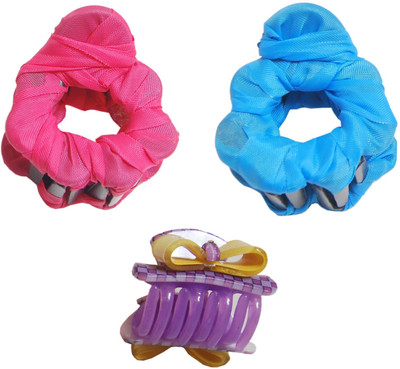 

FNB CLOTH RAPPED HAIR CLAWS SET OF 3 Hair Claw(Multicolor)