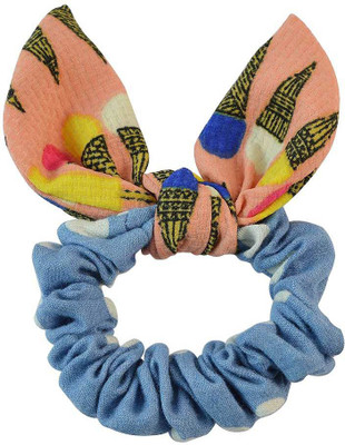 

Sarah Polka Dot Blue Fabric Hair Rubber Band for Women Rubber Band(Blue)