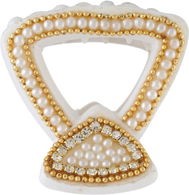 

Vama Fashions Indo Western Wedding Bridal Party Wear Hair Claw(White)