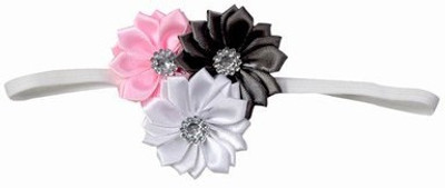

Pink & Blue India Three Flower Satin Baby Girl Head Band(Multicolor)