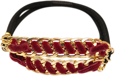 

Young & Forever Carmine Rubber Band(Gold, Red)