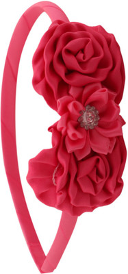 

Pikaboo Twin Rose Crystal Flower Hair Band(Pink)