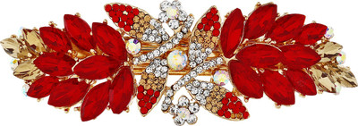 

Mansiyaorange party wear fancy accessories Hair Clip(Red)
