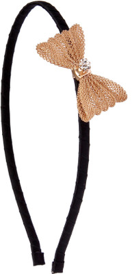 

20 Dresses Glow With A Bow Hair Band(Black, Gold)
