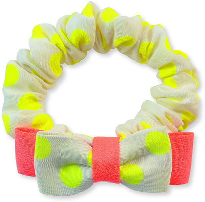 

Sarah Polka Dot Bow Rubber Band(Beige)