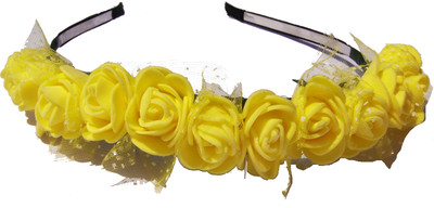 

FNB Metal Garland Yellow Floral Hairband Hair Band(Yellow)