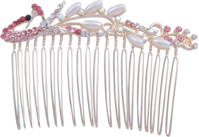 Pink Rose Mayur Hair Clip(Pink)