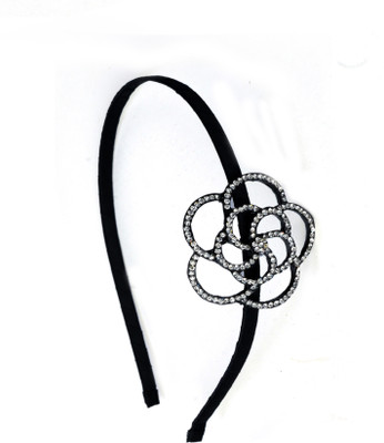 

Sagunya crysatal rose Hair Band(Black)