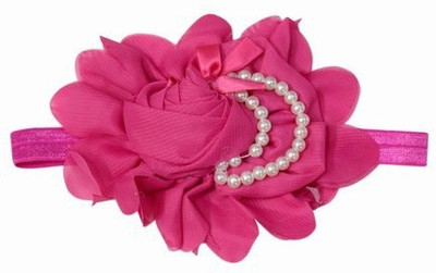 

Pinkblueindia Sweet Roses Flower Baby with Pearl Head Band(Pink)