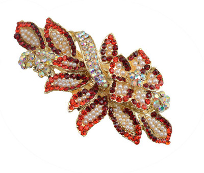 

Taj Pearl Designer Hair Clip(Gold)