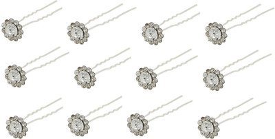 

Pink Rose Princess Charm Hair Pin(White)