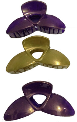 

GRACE FASHION VILLA Shyny Clutcher Hair Clip(Purple, Gold)