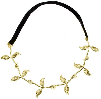 

Young & Forever Victoria Beckham Inspired Leaves Head Band(Gold, Black)