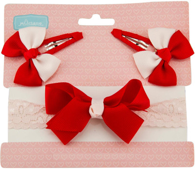 

Babies Bloom Red And White (Set Of 3) Hair Accessory Set(Red, White)