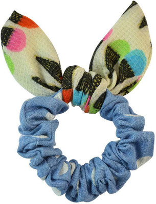 

Sarah Polka Dot Blue Fabric Hair Rubber Band for Women Rubber Band(Blue)