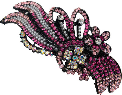 

Taj Pearl Designer Hair Clip(Black)