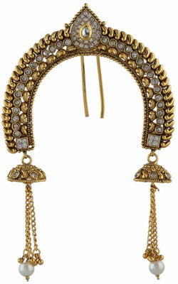 

Anuradha Art ZHB-558 Hair Pin(White, Gold)