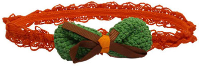 

Golden Peacock Bowknot Shaped Head Band(Green, Orange)