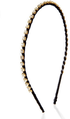 

Pankh 1 Diamond Studded Head Hair Band(Brown)