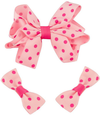 

Babies Bloom Think Pink Hair Bow and Hair Clip(Pink)
