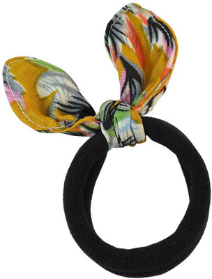 

Sarah Plain Black Fabric Hair Rubber Band for Women Rubber Band(Black)
