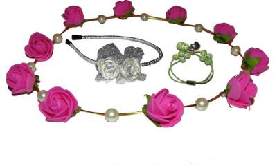 

Sanjog Floral Style Tiara Hair Accessory Set(Multicolor)