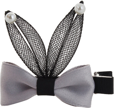 

Fayon Daily Casual Work Grey Bunny Black Hair Pin(Grey)